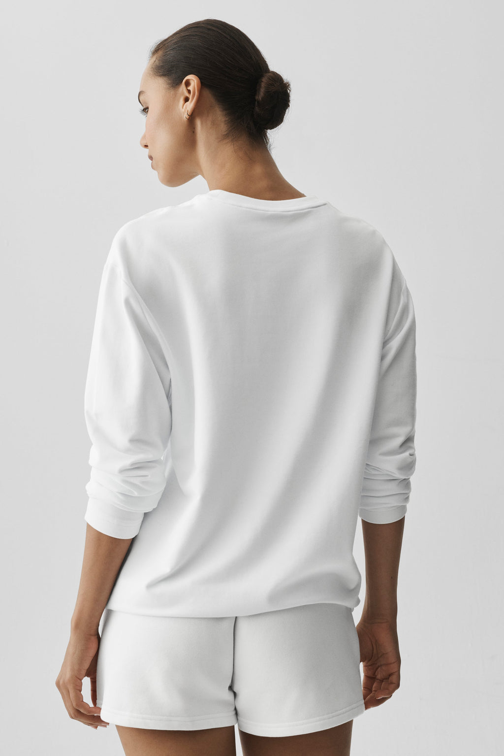 Double Take Long Sleeve Crew - White