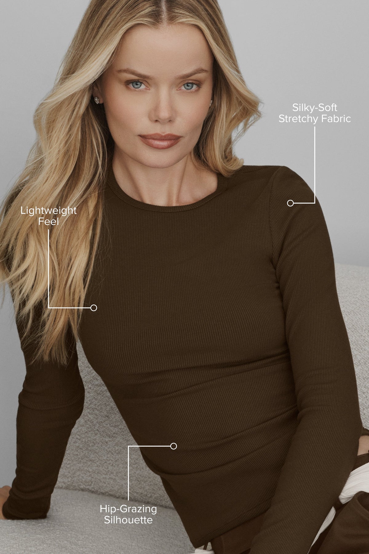 Ribbed Modal Long Sleeve - Espresso